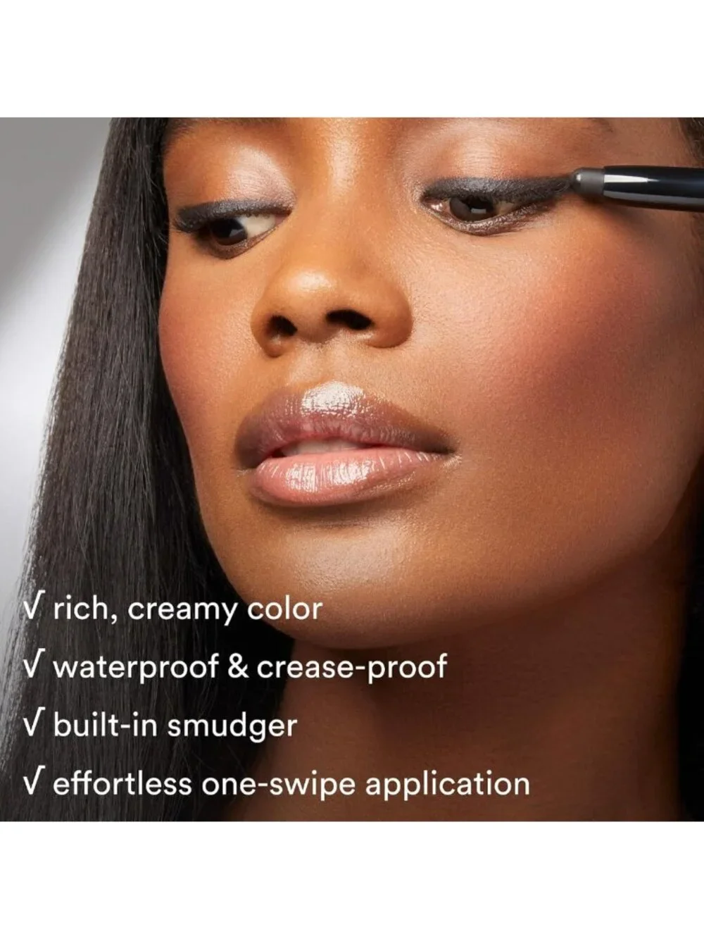Cream-to-Powder Waterproof Eyeshadow Stick - Rose Shimmer, Long-Lasting